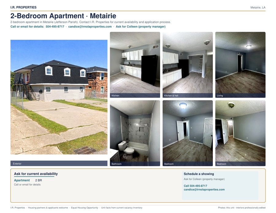 Flyer preview: 2-Bedroom · Metairie