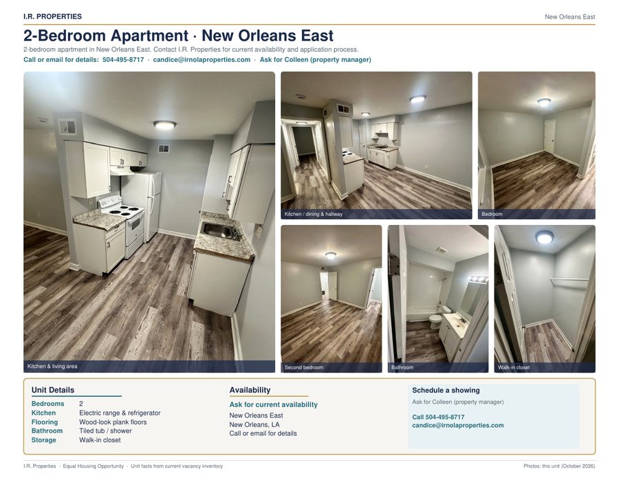 Flyer preview: 2-Bedroom · New Orleans East
